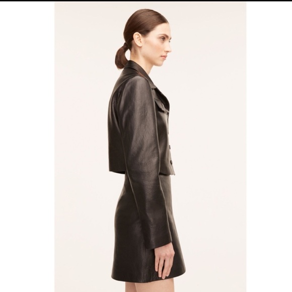 Rebecca Taylor Women’s Cropped Black Leather Jacket, Size 10, NWT - Picture 3 of 4